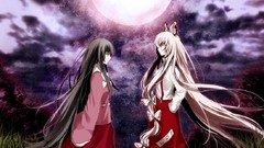 Anime girls fujiwara no mokou touhou houraisan kaguya video 