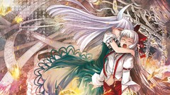 Anime girls fujiwara no mokou touhou kamishirasawa keine