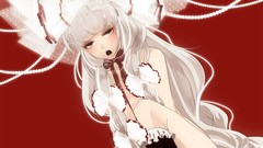 Anime girls fujiwara no mokou touhou video games