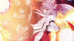 Anime girls fujiwara no mokou touhou video games