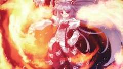 Anime girls fujiwara no mokou touhou video games