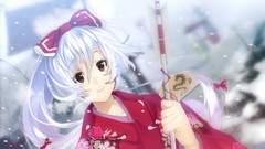 Anime girls fujiwara no mokou touhou video games Japanese 