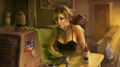 Anime girls Gamers video games fallout new vegas vault-boy