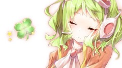 Anime girls goggles vocaloid green hair Megpoid Gumi