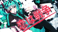 Anime girls green eyes hatsune miku vocaloid green hair 