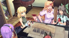 Anime girls green eyes reiuji utsuho touhou black hair animal 