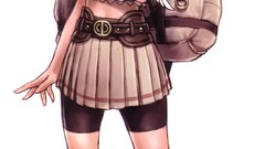 Anime girls green hair artwork yamashita shunya