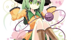 Anime girls green hair touhou komeiji koishi panties shimapan 
