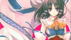 Anime girls hakurei reimu misaki kurehito touhou video games