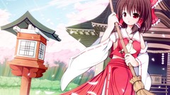 Anime girls hakurei reimu touhou