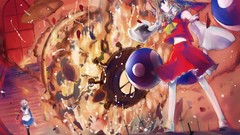 Anime girls hakurei reimu touhou izayoi sakuya video games