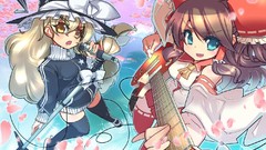 Anime girls hakurei reimu touhou kirisame marisa