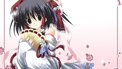Anime girls hakurei reimu touhou miko Japanese clothes Korie 