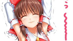 Anime girls hakurei reimu touhou miko Simple Background 