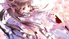 Anime girls hakurei reimu touhou miko video games detached 