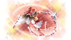 Anime girls hakurei reimu touhou miko video games detached 