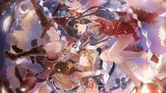 Anime girls hakurei reimu touhou ultimate kirisame marisa