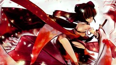 Anime girls hakurei reimu touhou video games