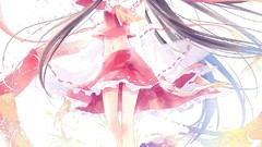 Anime girls hakurei reimu touhou video games