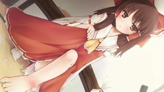 Anime girls hakurei reimu touhou video games
