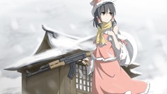 Anime girls hakurei reimu touhou video games