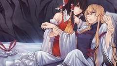 Anime girls hakurei reimu touhou yakumo yukari video games