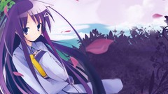 Anime girls hanbun no tsuki ga noboru sora