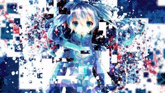Anime girls hatsune miku vocaloid aqua hair Sazanami Shione