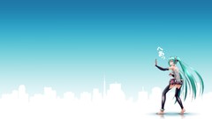 Anime girls hatsune miku vocaloid bare shoulders miku append 