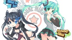 Anime girls hatsune miku vocaloid black rock shooter twintails 