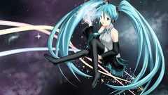 Anime girls hatsune miku vocaloid detached sleeves