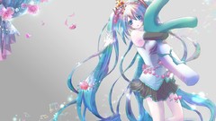 Anime girls hatsune miku vocaloid detached sleeves