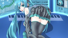 Anime girls hatsune miku vocaloid detached sleeves