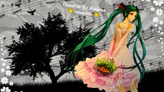 Anime girls hatsune miku vocaloid green hair