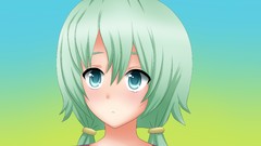 Anime girls hatsune miku vocaloid green hair twintails