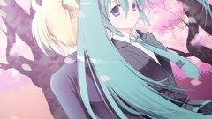 Anime girls hatsune miku vocaloid kagamine len