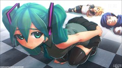 Anime girls hatsune miku vocaloid kagamine len Kaito (Vocaloid)