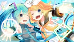 Anime girls hatsune miku vocaloid kagamine rin