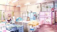 Anime girls hatsune miku vocaloid kagamine rin twintails scenic