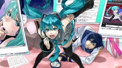 Anime girls hatsune miku vocaloid Kaito (Vocaloid)