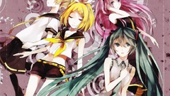 Anime girls hatsune miku vocaloid megurine luka seifuku 