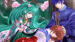 Anime girls hatsune miku vocaloid meiko twintails Kaito 