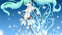 Anime girls hatsune miku vocaloid miku append twintails 