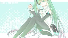 Anime girls hatsune miku vocaloid miku append twintails 