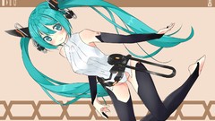 Anime girls hatsune miku vocaloid miku append twintails 