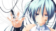 Anime girls hatsune miku vocaloid miku append twintails 
