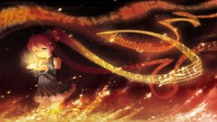 Anime girls hatsune miku vocaloid sakura miku twintails