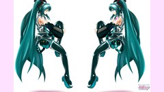 Anime girls hatsune miku vocaloid Simple Background