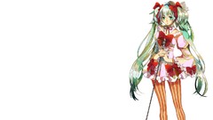 Anime girls hatsune miku vocaloid Simple Background