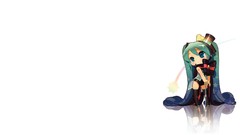 Anime girls hatsune miku vocaloid Simple Background